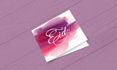 Wenskaart Eid Mubarak Fushia